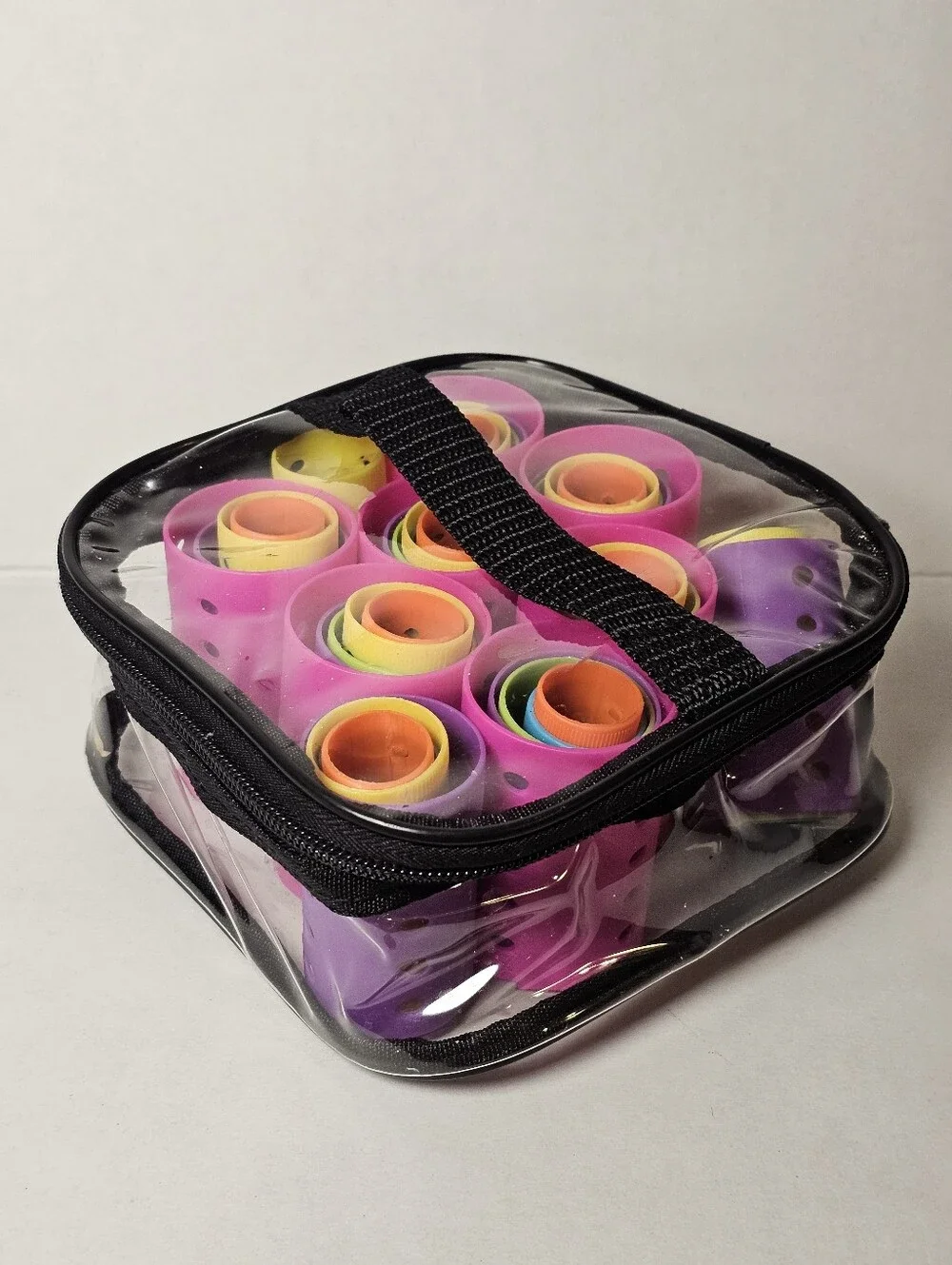 Space Saving Hair Roller Set | Collapsible Rollers & Travel Storage Case Multi